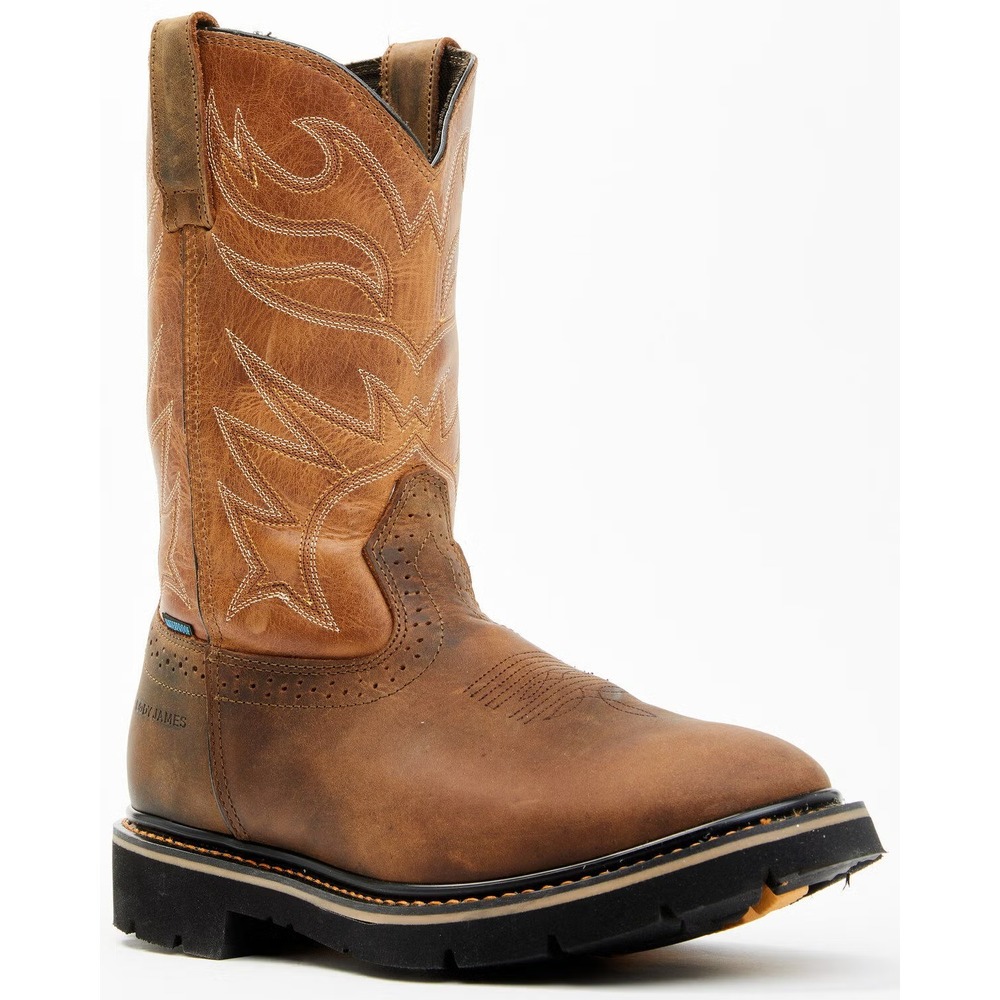 Cody James® (Men's 11‎ D) Mustang™ Pull-On Waterproof Work Boots in Tan - $200
